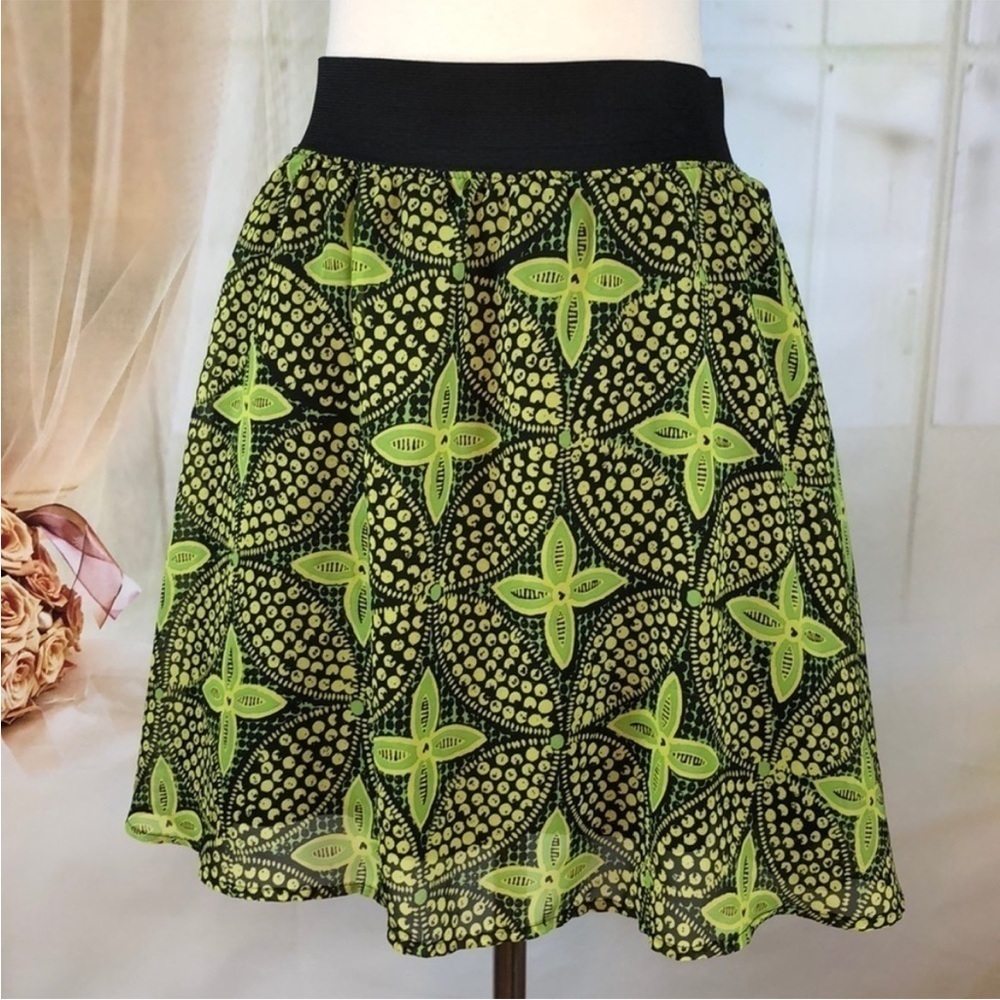 MOSSIMO Green Skater Skirt M